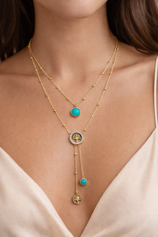 Lucky Tree Necklace – 18K Gold Plated Stainless Steel Pendant