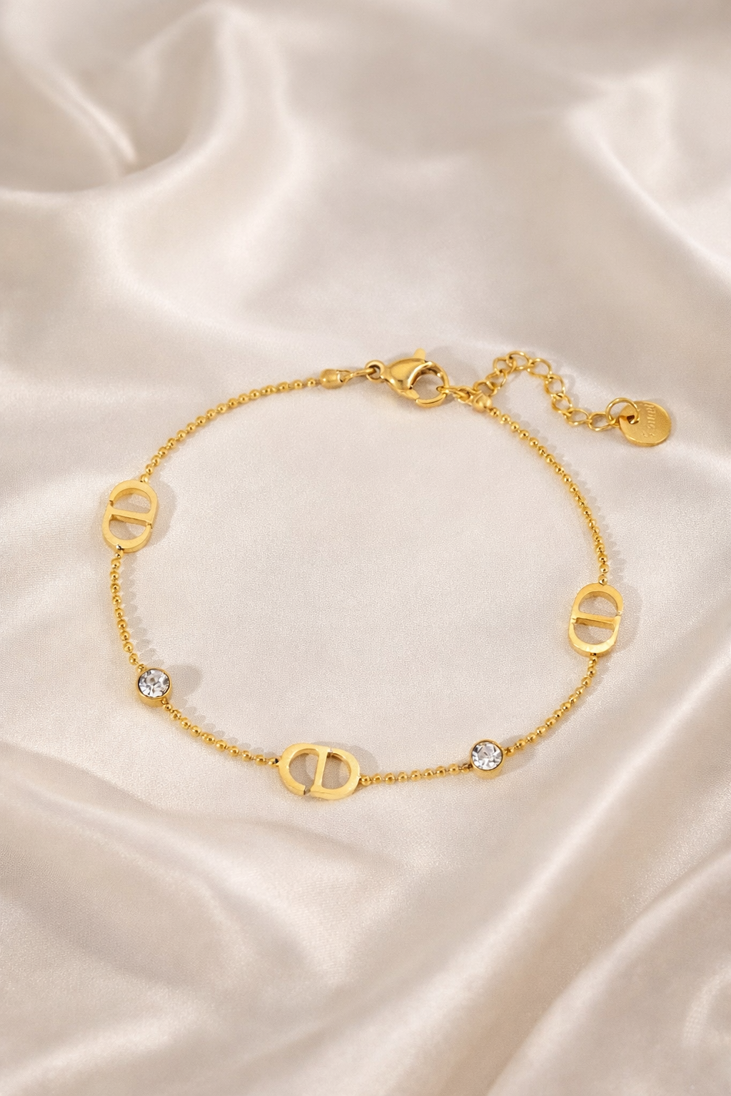 Korean Style 18K Gold Plated Geometric Jewelry Set – Necklace, Bracelet & Earrings Set for Women