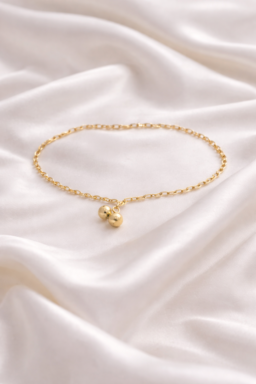 Heart Charm Titanium Steel Anklet – Simple Wedding Ankle Bracelet for Women