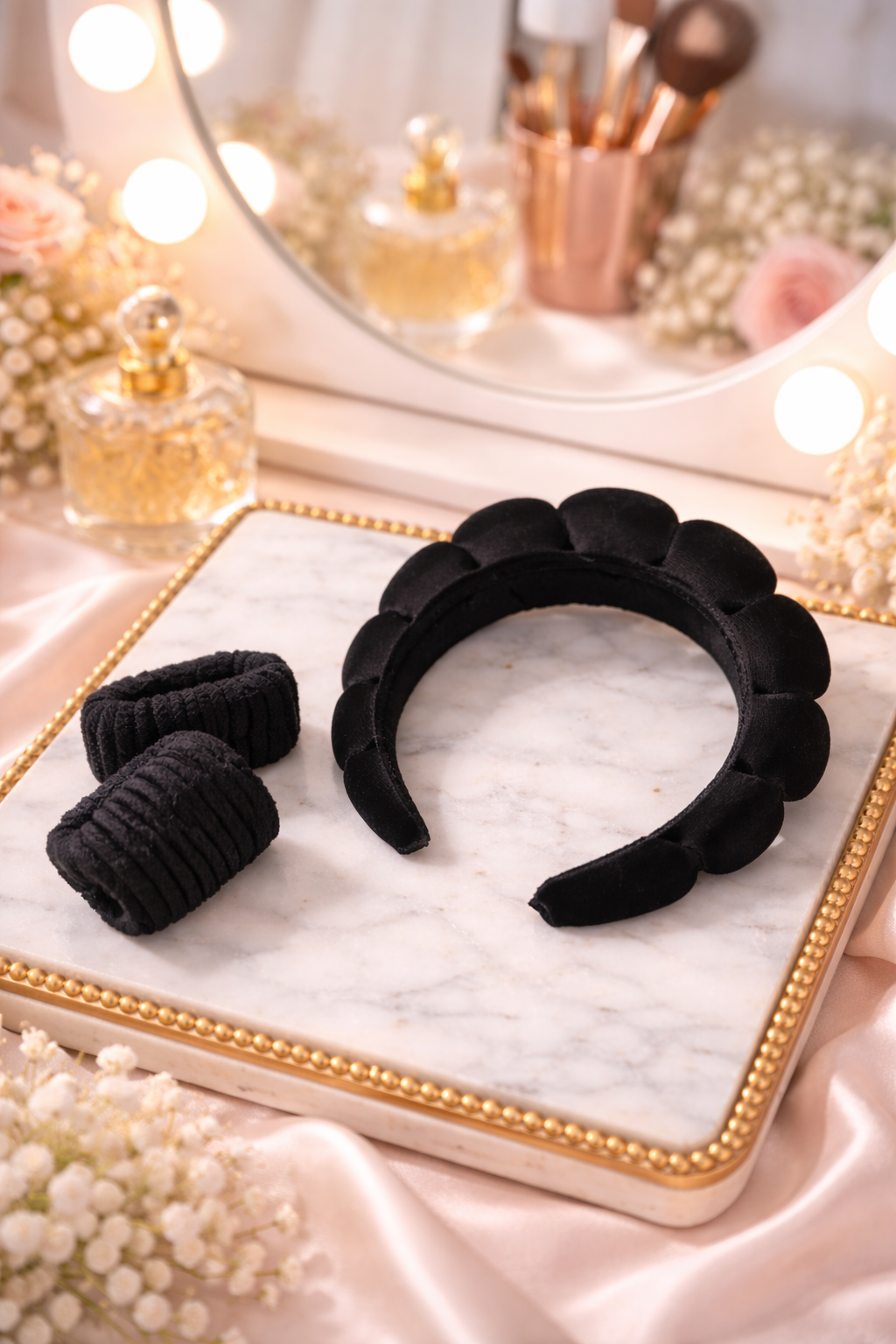 Cute Fabric Hair Band Set for Women | Soft Cloud Style Headband & Hair Ties